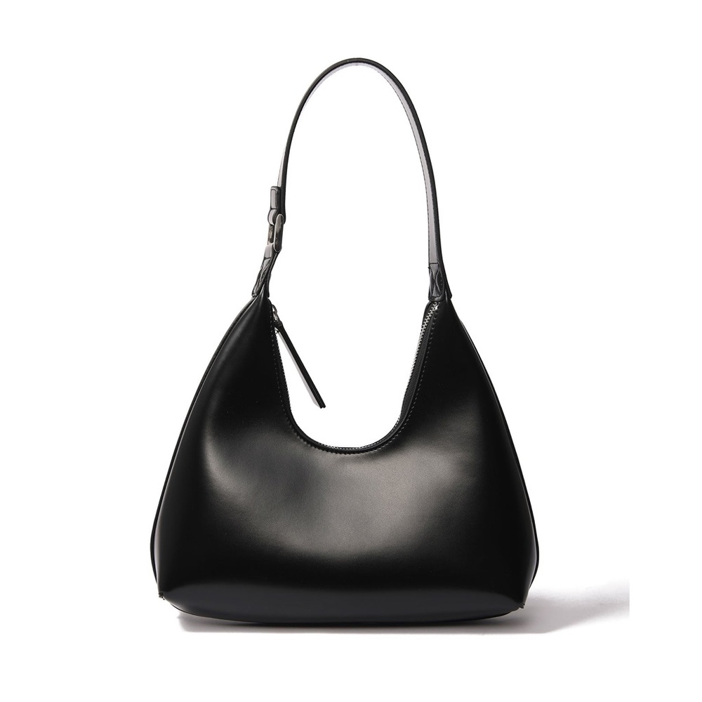 BRAND NEW! Bob Ore Blue Collection Smooth Black Leather Handbag Purse Bag Alexia